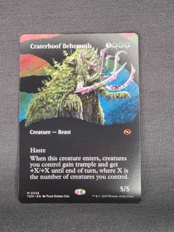 Craterhoof Behemoth (Borderless) Tarkir: Dragonstorm Regular - Image 1
