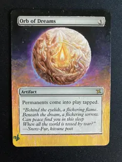 Orb of Dreams (Betrayers of Kamigawa) ALTERED with extended art, hand painted! - Image 1