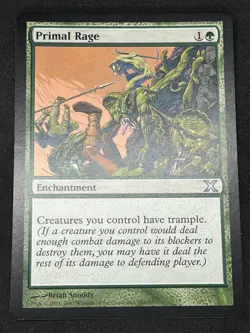 Magic the Gathering MTG Primal Rage Green Core Set 10th Edition Uncommon - Image 1