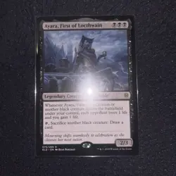 Ayara, First of Locthwain MTG Throne of Eldraine Rare Black Creature NM x1 - Image 1
