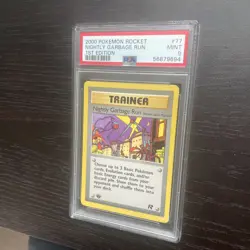 2000 Pokemon 1st Edition Team Rocket # 77 Nightly Garbage Run PSA 9 Card MINT! - Image 3