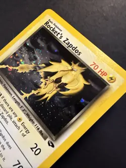 Rocket's Zapdos 15/132 Gym Challenge Holo SWIRL Pokemon - Image 3