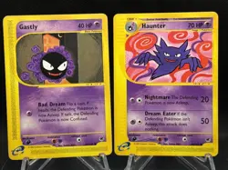 💨 Pokemon TCG – Gastly #109 & Haunter #80 Expedition Duo (2002) – MP/LP - Image 1