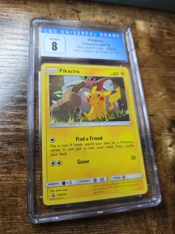 Pokemon Pikachu Black Star Promo SM234 Holo CGC 8 Graded - Image 1