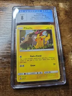 Pokemon Pikachu Black Star Promo SM234 Holo CGC 8 Graded - Image 2