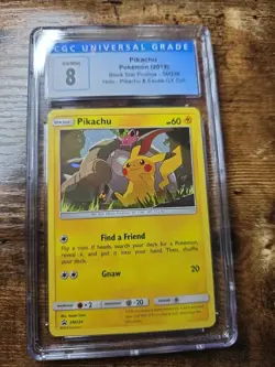 Pokemon Pikachu Black Star Promo SM234 Holo CGC 8 Graded - Image 3