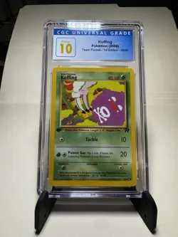 Pokemon Koffing Team Rocket 1st Edition CGC Pristine 10 58/82 English - Image 1