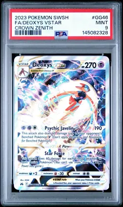 Deoxys Vstar - GG46/GG70 PSA 9 Crown Zenith Gallery Pokemon - MINT - Image 1