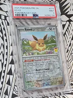 Eevee Pokemon Day 2025 Promo PRE EN #074 PSA 9 Mint (108) - Image 4