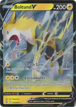 Boltund V 103/264 Holo Rare V Fusion Strike Pokemon Near Mint - Image 1