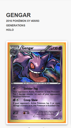 Gengar 35/83 Pokemon XY Generations Holo TAG 7.5 - Image 3