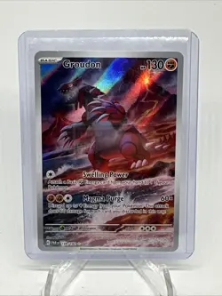 Pokemon Groudon Full Art Holo 199/182 SV04: Paradox Rift Illustration Rare 130 … - Image 1