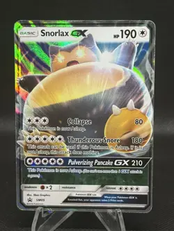 Snorlax GX Promo Holo SM05 Sm 190 HP Basic Pulverizing Pancake GX Pokemon TCG - Image 1