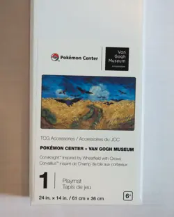 Pokemon Center x Van Gogh Inspired Paintings Corviknight Wheatfield Playmat - Image 2