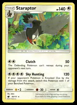 Staraptor Rare SM Crimson Invasion 83/111 Moderately Played Buy 10 Get 10 Free - Image 1