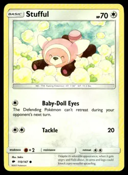 Stufful Common SM Burning Shadows 110/147 Moderately Played Buy 10 Get 10 Free - Image 1