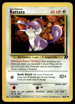 Rattata Common Team Rocket 66/82 - Use Moderately Played Buy 10 Get 10 Free - Image 1