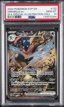 2024 POKEMON SVP EN-SV BLACK STAR PROMO #132 GRENINJA EX PSA 10 - Image 1