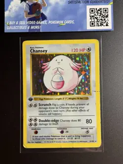 Pokemon TCG 1st Edition Chansey 003/102 Base Set (Shadowless) Holo Rare - Image 2