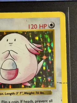 Pokemon TCG 1st Edition Chansey 003/102 Base Set (Shadowless) Holo Rare - Image 4