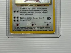 Pokemon Chansey 3/102 Base Set Unlimited Holo WOTC Vintage TCG Card 003/102 Rare - Image 3