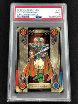 Yugioh 1999 Bandai Sealdass Celtic Guardian #27 PSA 9 - Image 1