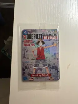 One Piece Monkey D. Luffy US Voyage College Basketball Promo Card Gonzaga SEALED - Image 1