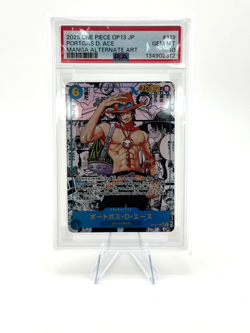 2025 ONE PIECE JAPANESE MANGA ALTERNATE ART OP13-119 PORTGAS D. ACE PSA 10 - Image 1