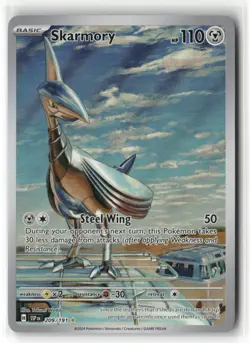 Pokemon Skarmory 209/191 Holofoil SV08: Surging Sparks Illustration Rare - Image 1