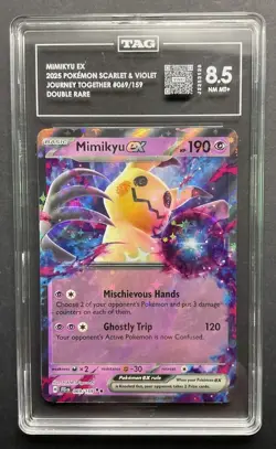 Mimikyu ex 069 TAG 8.5 2025 Pokemon JTG EN Double Rare - Image 1