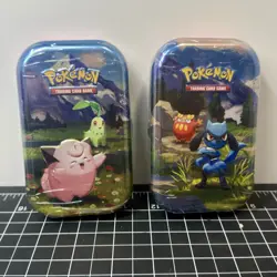 Ascended Heroes Mini Tin Two (2) Pack Pokemon TCG: Factory Sealed Riolu Clefairy - Image 1