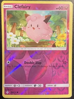 Clefairy Reverse Holo 132/214 Pokemon TCG Sun & Moon Unbroken Bonds NM Free Ship - Image 2