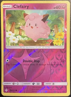 Clefairy Reverse Holo 132/214 Pokemon TCG Sun & Moon Unbroken Bonds NM Free Ship - Image 3