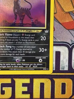 Pokemon TCG Houndoom 08/64 Neo Revelation Holo Rare Unlimited Stage 1 English - Image 5