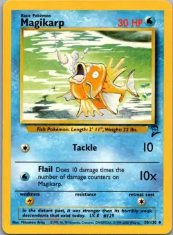 Magikarp 50/130 Uncommon Base Set 2 Pokemon Lightly Played - Image 1