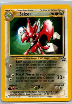 Scizor 33 Promo Wizards Black Star Promos Pokemon Lightly Played 2 - Image 1
