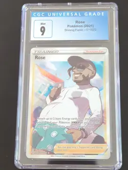CGC 9 Mint Pokemon TCG Rose Shining Fates 071/072 Holo Ultra Rare - Image 1