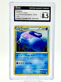 Pokemon 2010 Heart Gold & Soul Silver Holo Rare QUAGSIRE 9/123 CGC 8.5 NM/MT+ - Image 1
