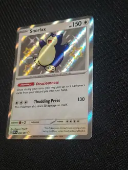 🔥Pokemon Snorlax 202/091 Paldean Fates Shiny Holo Rare Near Mint Condition - Image 3