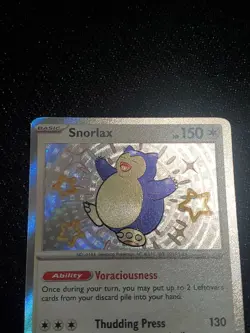 🔥Pokemon Snorlax 202/091 Paldean Fates Shiny Holo Rare Near Mint Condition - Image 4