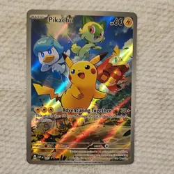 Pokemon Pikachu 027 SVP Black Star Promo Holo 2023 60 HP 30+ Attack English - Image 1