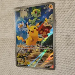 Pokemon Pikachu 027 SVP Black Star Promo Holo 2023 60 HP 30+ Attack English - Image 3