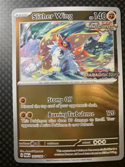 Pokemon TCG Slither Wing 107/182 Paradox Rift Stamped Best Buy Promo - Image 1