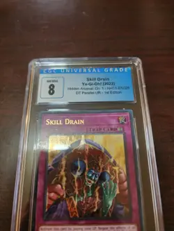 Yu-Gi-Oh Skill Drain, Hidden Arsenal Ch. 1, CGC graded 8! - Image 2