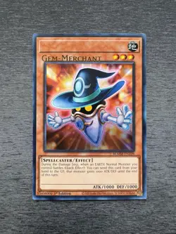 YuGiOh! Gem Merchant BLMM - Error Misprint Name Shift Near Mint 1st Edition - Image 1