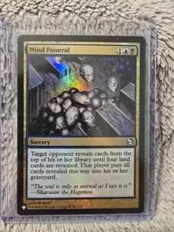 Magic The Gathering Mind Funeral Foil Sorcery Blue Black Card 181/229 - Image 1