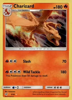 Charizard #5/18 Detective Pikachu Moderately played - Pokemon Card - Image 1