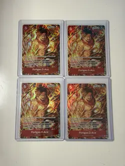 Portgas.D.Ace ST15-005 Illustration Box Vol. 5 Promo 4 Card Play Set Lot - Image 1