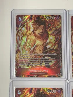 Portgas.D.Ace ST15-005 Illustration Box Vol. 5 Promo 4 Card Play Set Lot - Image 2