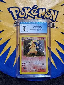 Typhlosion Neo Genesis Holo 17/111 Pokemon CGC 8 - Image 1